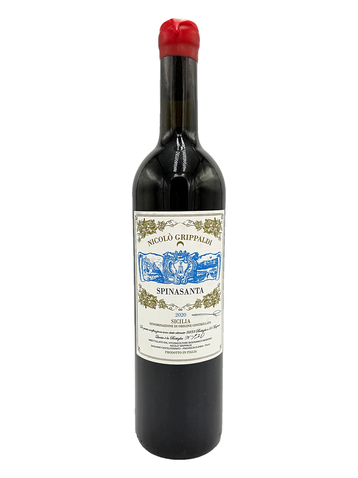 Nicolò Grippaldi, Spinasanta bottle