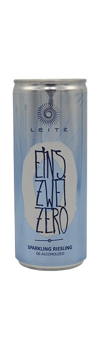 Leitz “Eins Zwei Zero” Sparkling Riesling Non-Alcoholic Wine, Germany – 250ml can
