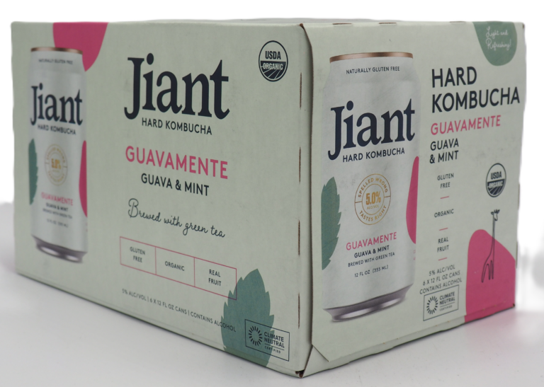 Jiant “Guavamente” Guava & Mint Organic Hard Kombucha -6pk