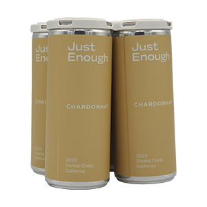 Just Enough Chardonnay 2022 Central Coast, California 4 pack 250mL cans
