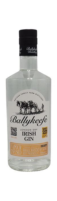 Ballykeefe Extra Dry Irish Gin 700mL, Ireland