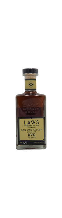 A. D. Law’s Whiskey House San Luis Valley Straight Rye Whiskey 750mL, Colorado