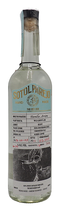 Parejo Sotol “Arrieta Leiophyllum” 750mL, Mexico